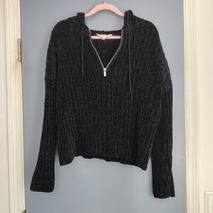 Black Zippered Women's Sweater